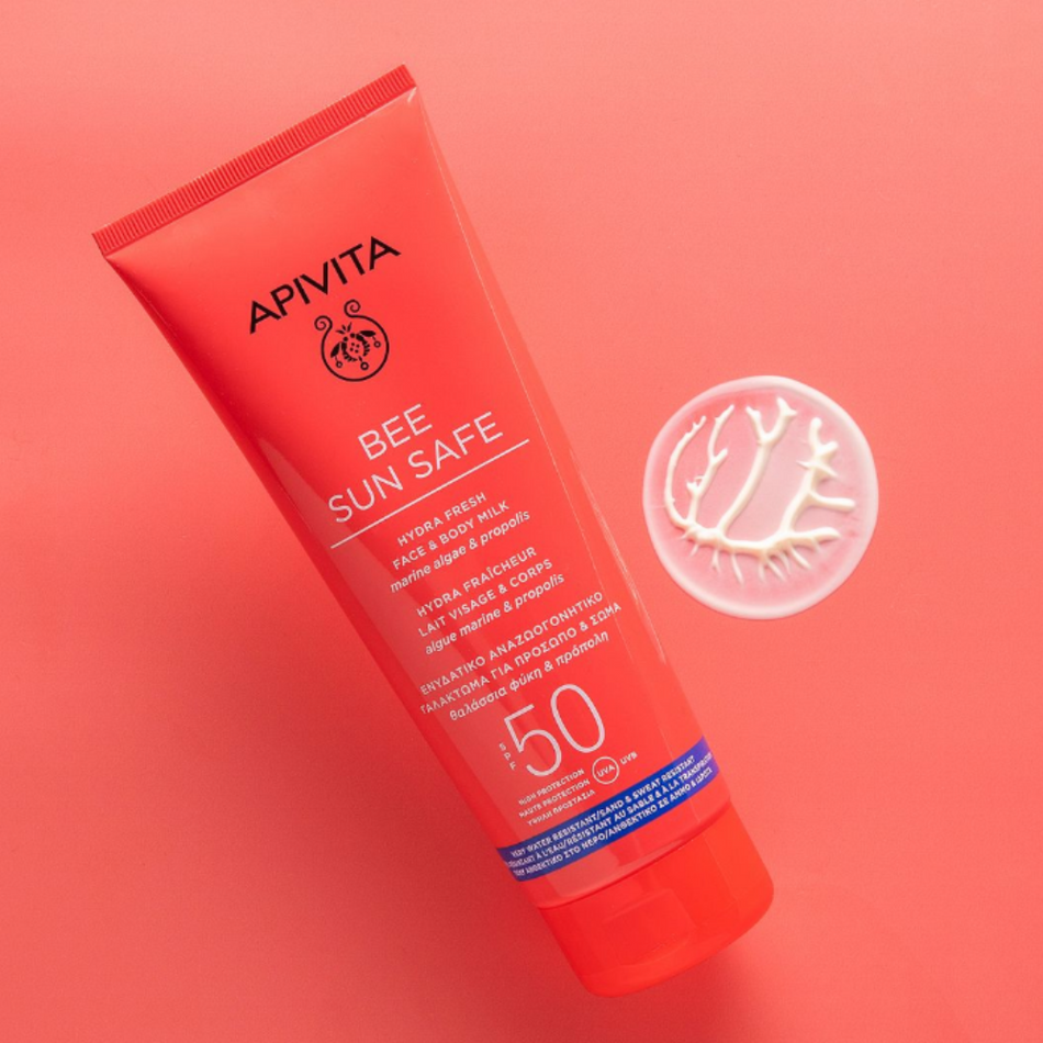 Apivita Bee Sun Safe Hydra Fresh Face & Body Milk SPF50- Lillys Pharmacy and Health Store