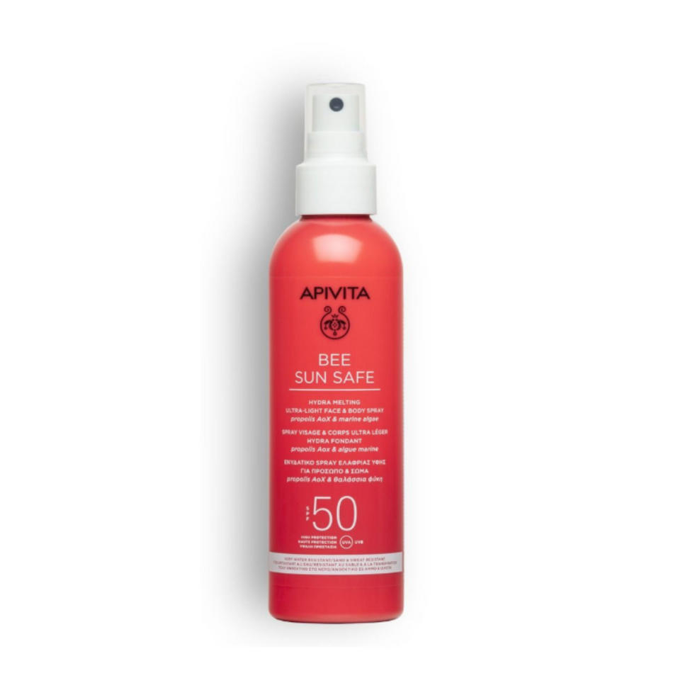 Apivita Bee Sun Safe Hydra Melting Ultra-Light Face & Body Spray SPF50- Lillys Pharmacy and Health Store