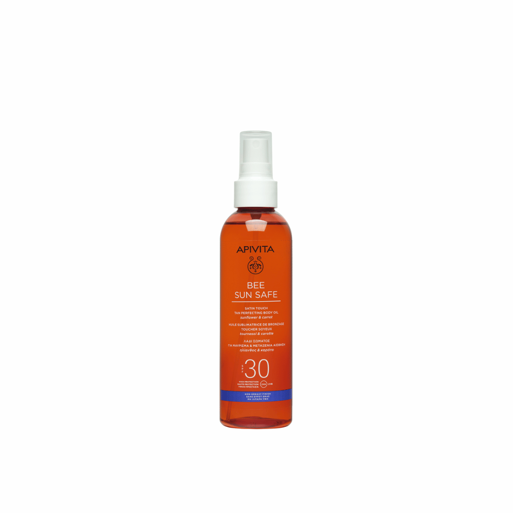 Apivita-Bee Sun Safe- Satin Touch Tan Perfecting Body Oil Spf30