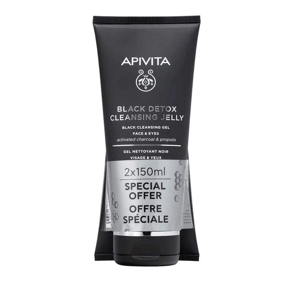 Apivita Black Detox Cleanser Duo 2 x 150ml- Lillys Pharmacy and Health Store