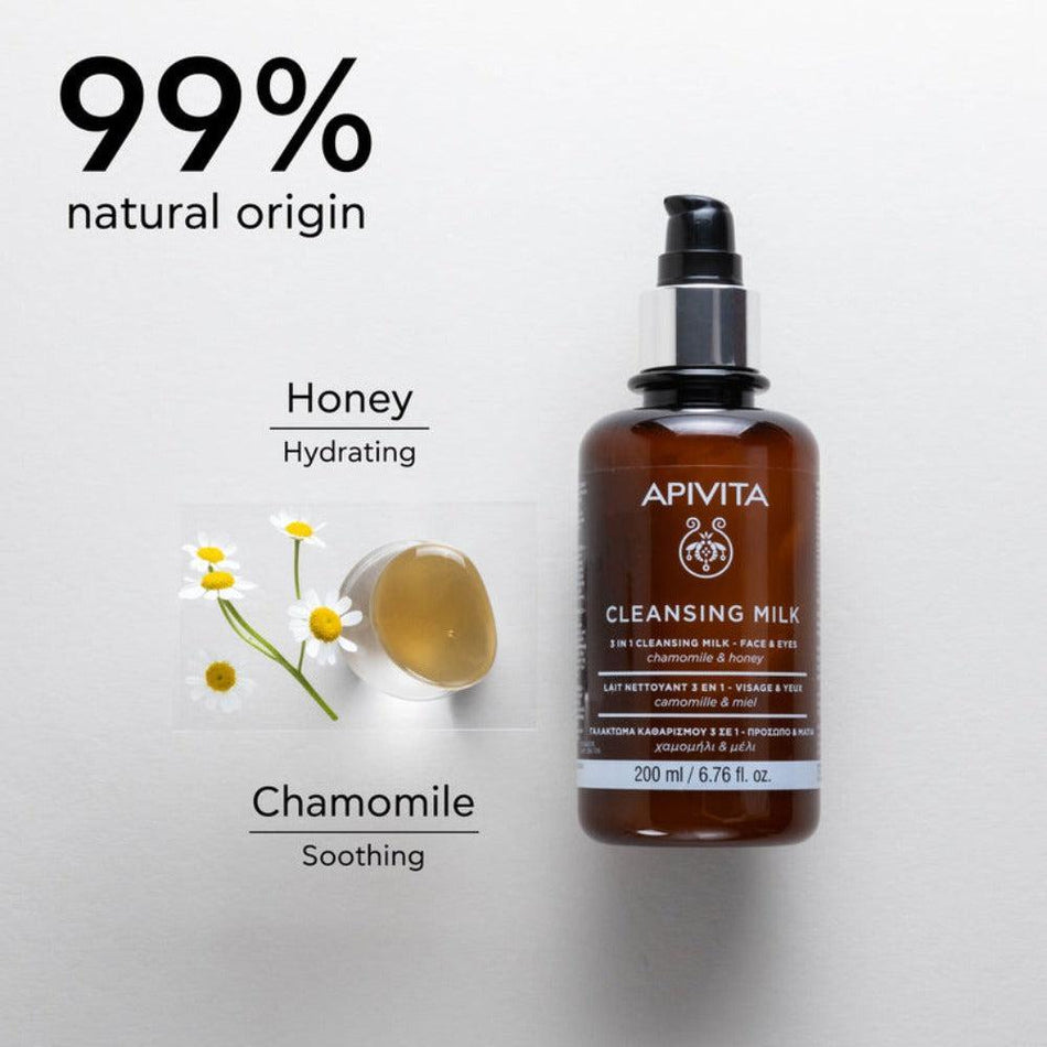 Apivita Cleansing Milk 3In1 200ml- Lillys Pharmacy and Health Store