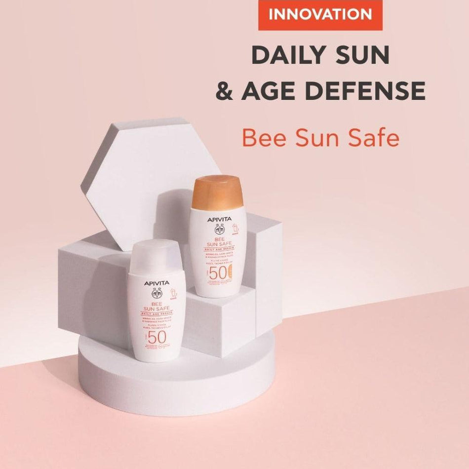 Apivita Daily Age Repair Tinted SPF50 Face Fluid- Lillys Pharmacy and Health Store