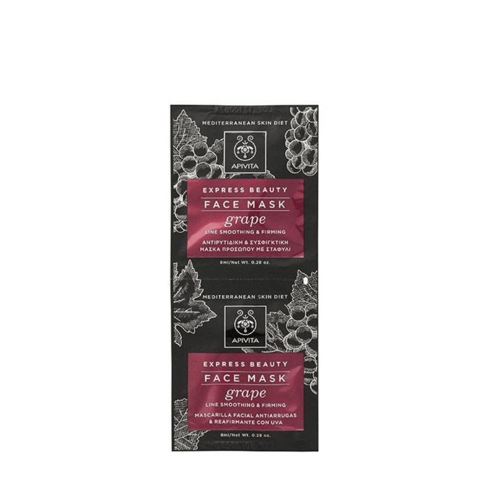 Apivita Express Beauty Face Mask Grape 2X8ml- Lillys Pharmacy and Health Store