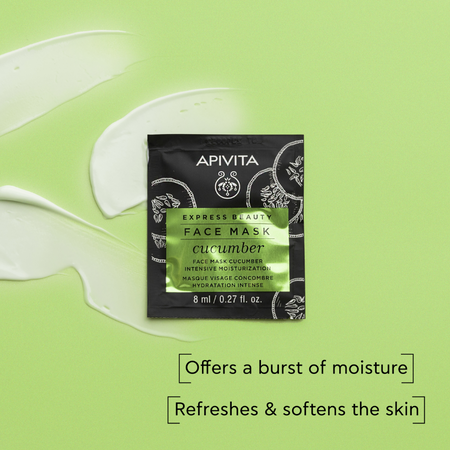 Apivita Express Cucumber Mask 2X8ml- Lillys Pharmacy and Health Store
