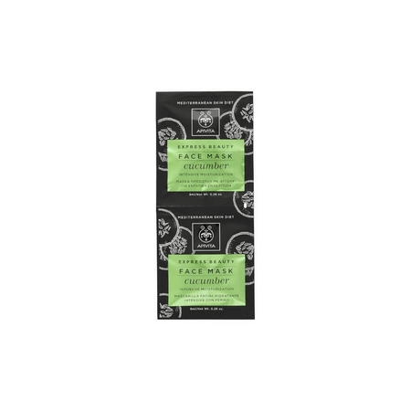 Apivita Express Cucumber Mask 2X8ml- Lillys Pharmacy and Health Store