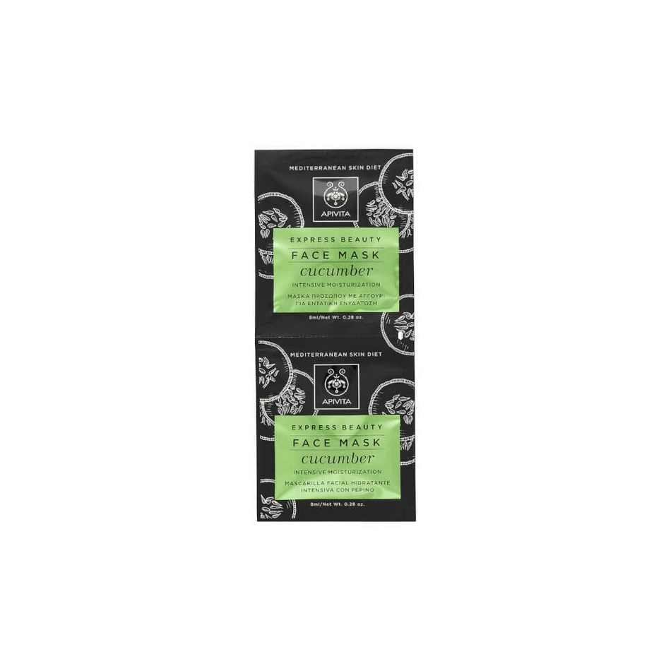 Apivita Express Cucumber Mask 2X8ml- Lillys Pharmacy and Health Store