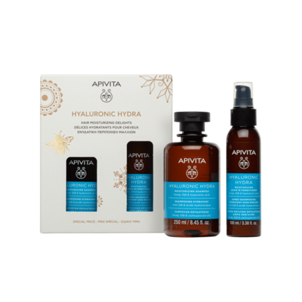 Apivita Hyaluronic Hydra Moisturising Shampoo + Conditioner Duo- Lillys Pharmacy and Health Store
