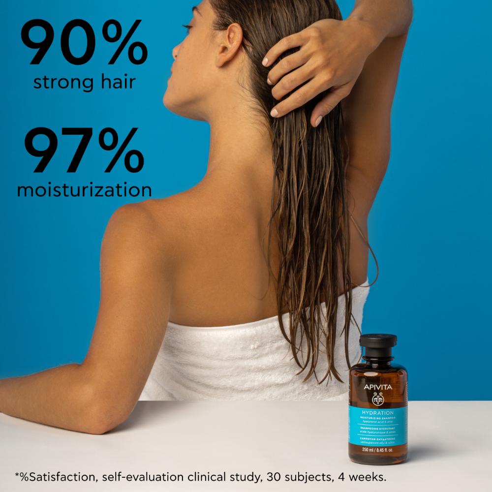 Apivita Hydration Moisturizing Shampoo Hyaluronic Acid & Aloe 250ml- Lillys Pharmacy and Health Store