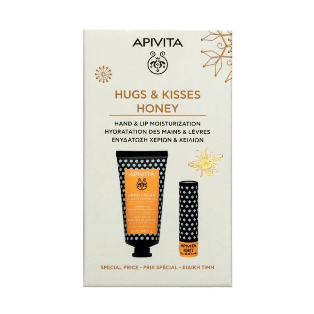 Apivita Intensive Moisturising Hand Cream & Honey Lip Care- Lillys Pharmacy and Health Store
