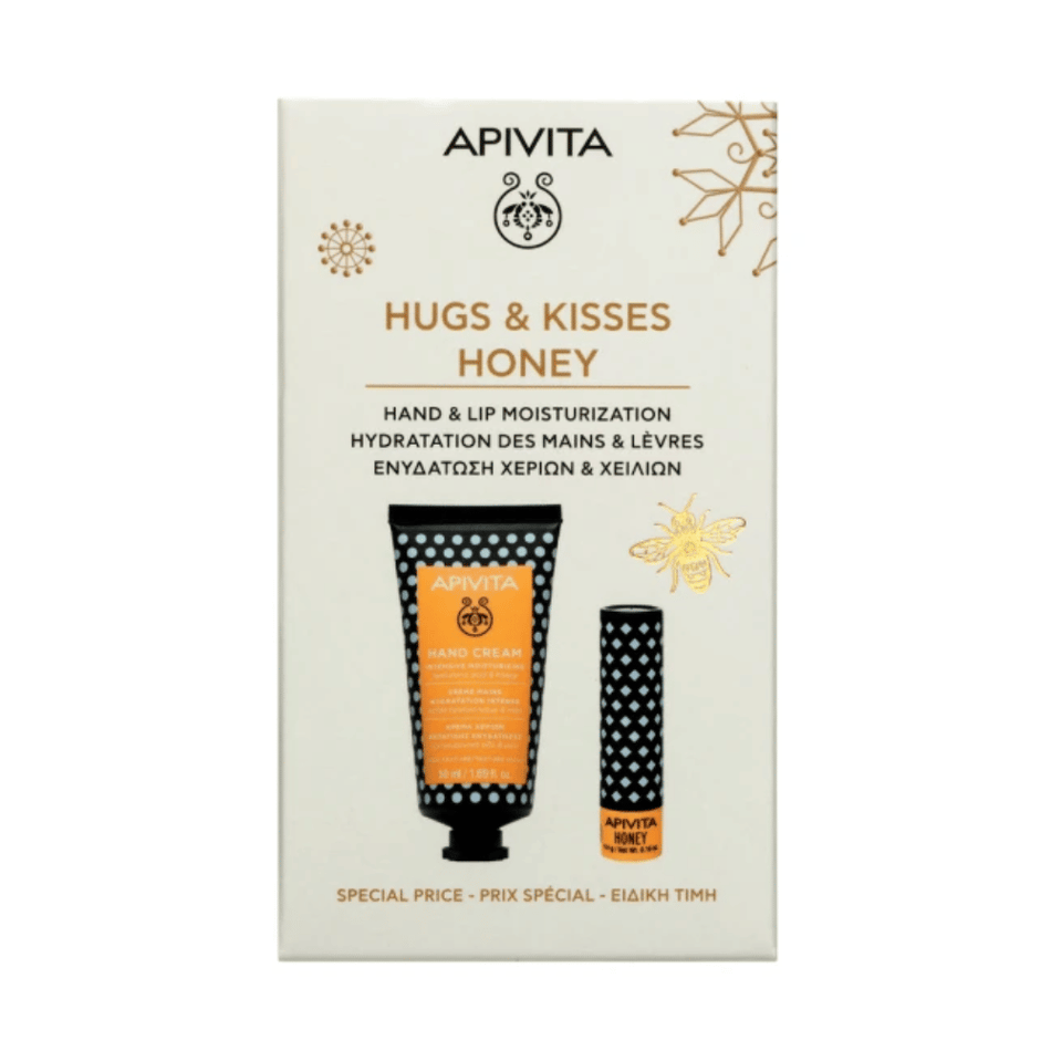 Apivita Intensive Moisturising Hand Cream & Honey Lip Care- Lillys Pharmacy and Health Store