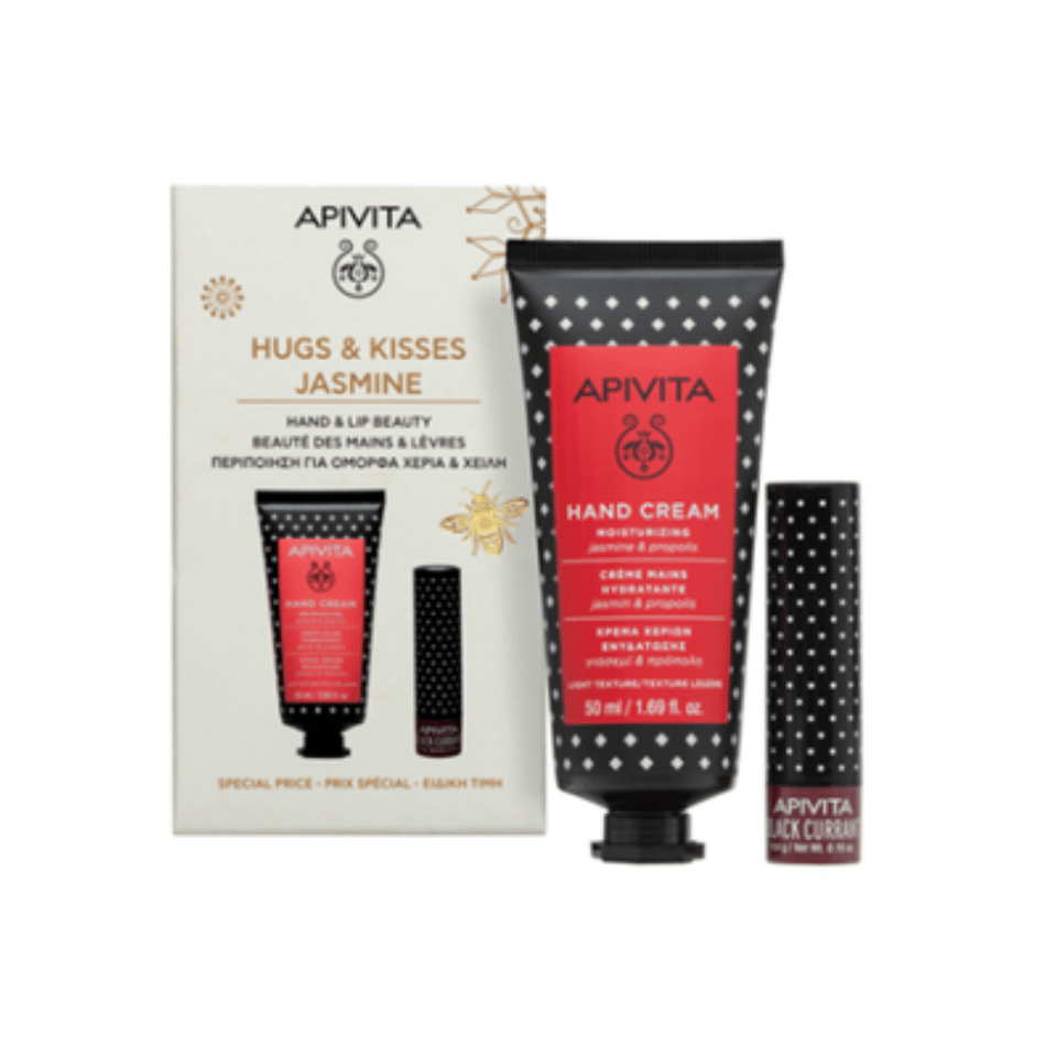 Apivita Jasmine Moisturising Hand Cream & Black Currant Lip Care- Lillys Pharmacy and Health Store