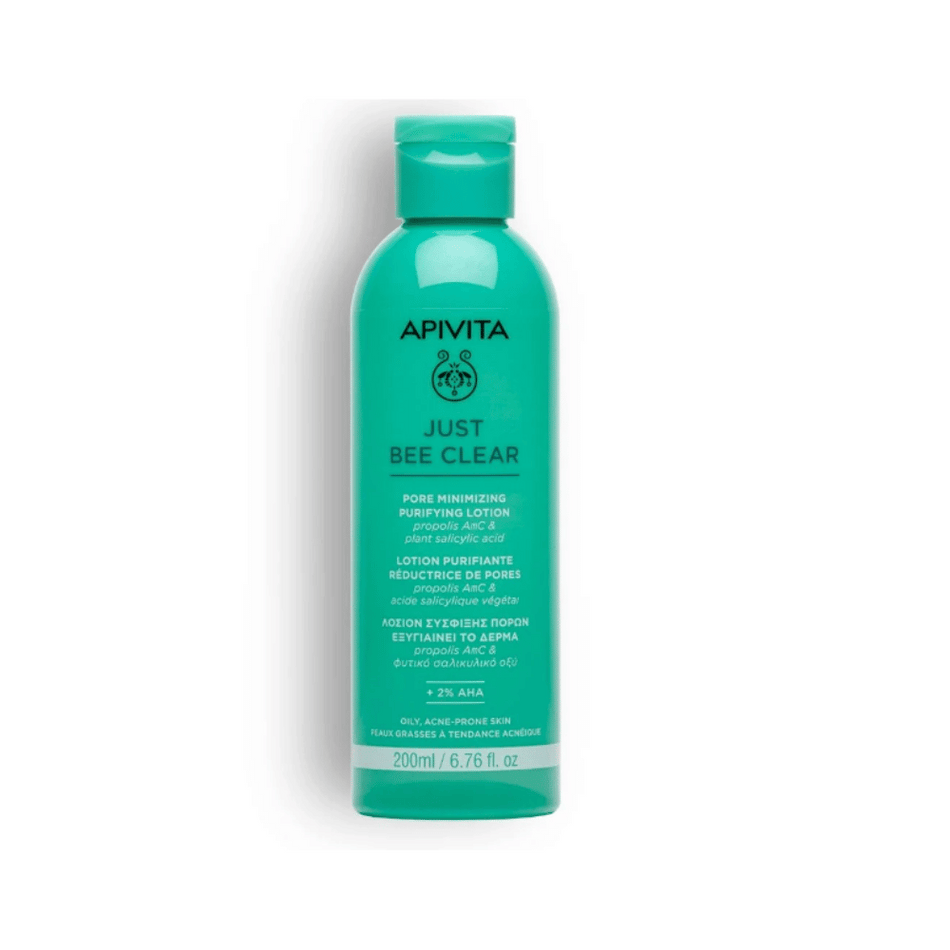 Apivita Just Bee Clear Pore Minimizing Purifying Lotion 200ml- Lillys Pharmacy and Health Store