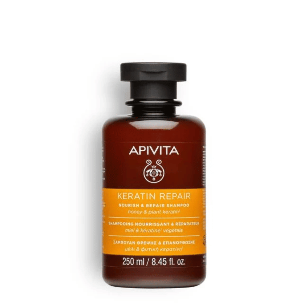 Apivita Keratin Repair Nourish & Repair Shampoo for Dry-Damaged Hair 250ml- Lillys Pharmacy and Health Store