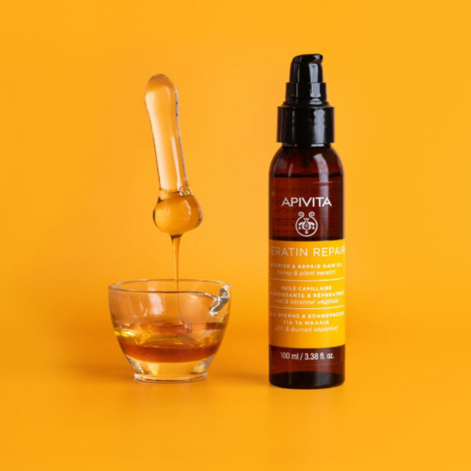 Apivita Keratine Repair Nourish & Repair Hair Oil 100ml- Lillys Pharmacy and Health Store