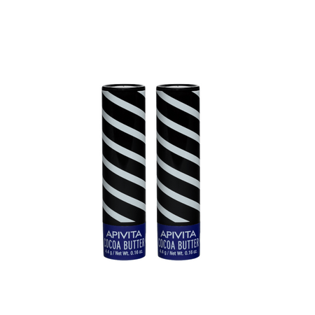 Apivita Lip Care Cocoa Spf20 2 x 4.4G- Lillys Pharmacy and Health Store