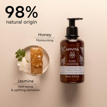 Apivita Pure Jasmine Moisturizing Body Milk 200ml- Lillys Pharmacy and Health Store