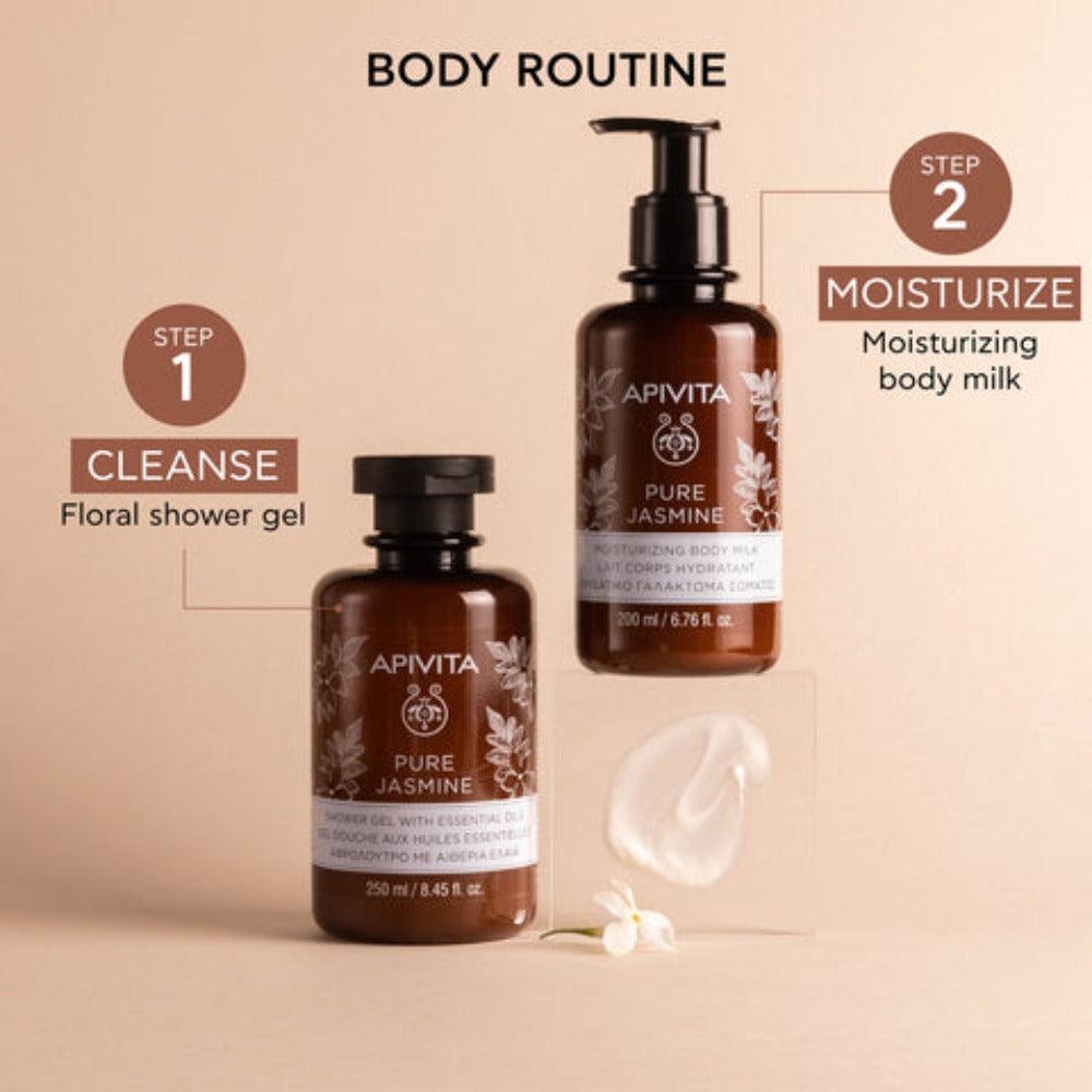 Apivita Pure Jasmine Moisturizing Body Milk 200ml- Lillys Pharmacy and Health Store