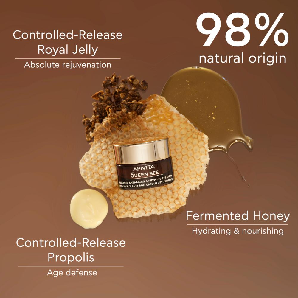 Apivita Queen Bee Absolute Anti-Aging Eye Cream 15ml- Lillys Pharmacy and Health Store
