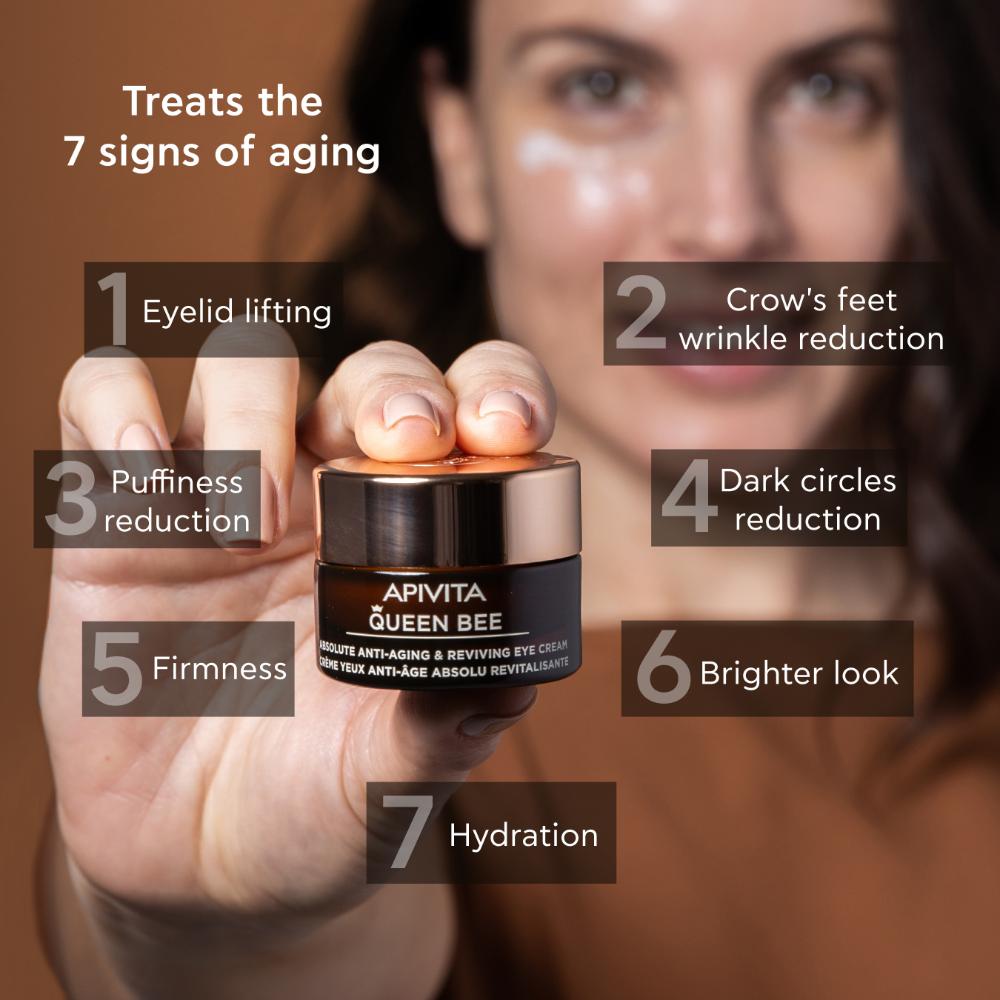 Apivita Queen Bee Absolute Anti-Aging Eye Cream 15ml- Lillys Pharmacy and Health Store