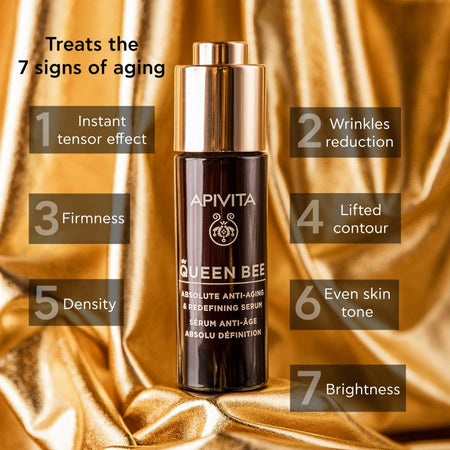 Apivita Queen Bee Absolute Anti-Aging & Redefining Serum 30ml- Lillys Pharmacy and Health Store