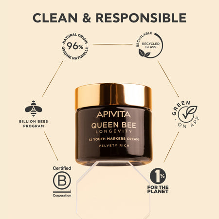 Apivita Queen Bee Longevity Day Rich Cream 50ml- Lillys Pharmacy and Health Store