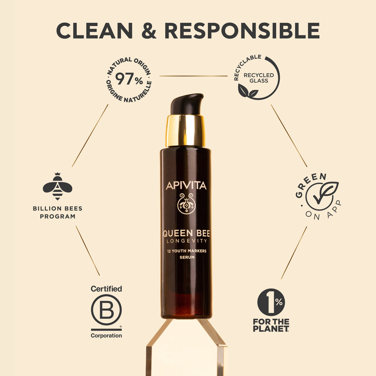 Apivita Queen Bee Longevity Serum 30ml- Lillys Pharmacy and Health Store