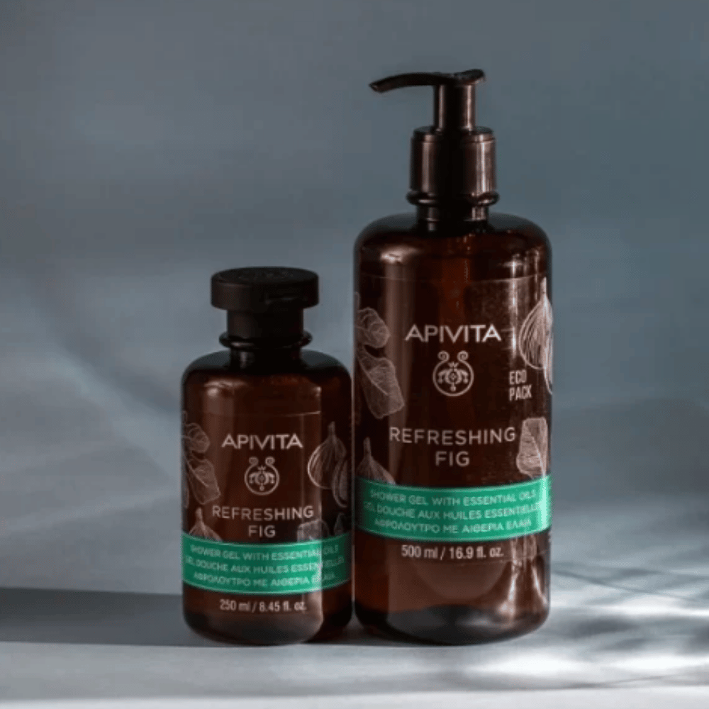 Apivita Refreshing Fig Shower Gel with Essential Oils Ecopack 500ml- Lillys Pharmacy and Health Store