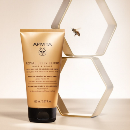 Apivita Royal Jelly Elixir Replumping Conditioning Mask 150ml- Lillys Pharmacy and Health Store