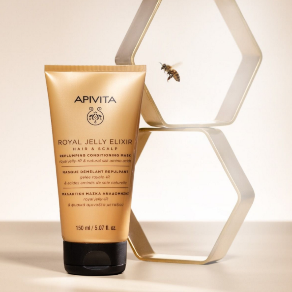 Apivita Royal Jelly Elixir Replumping Conditioning Mask 150ml- Lillys Pharmacy and Health Store