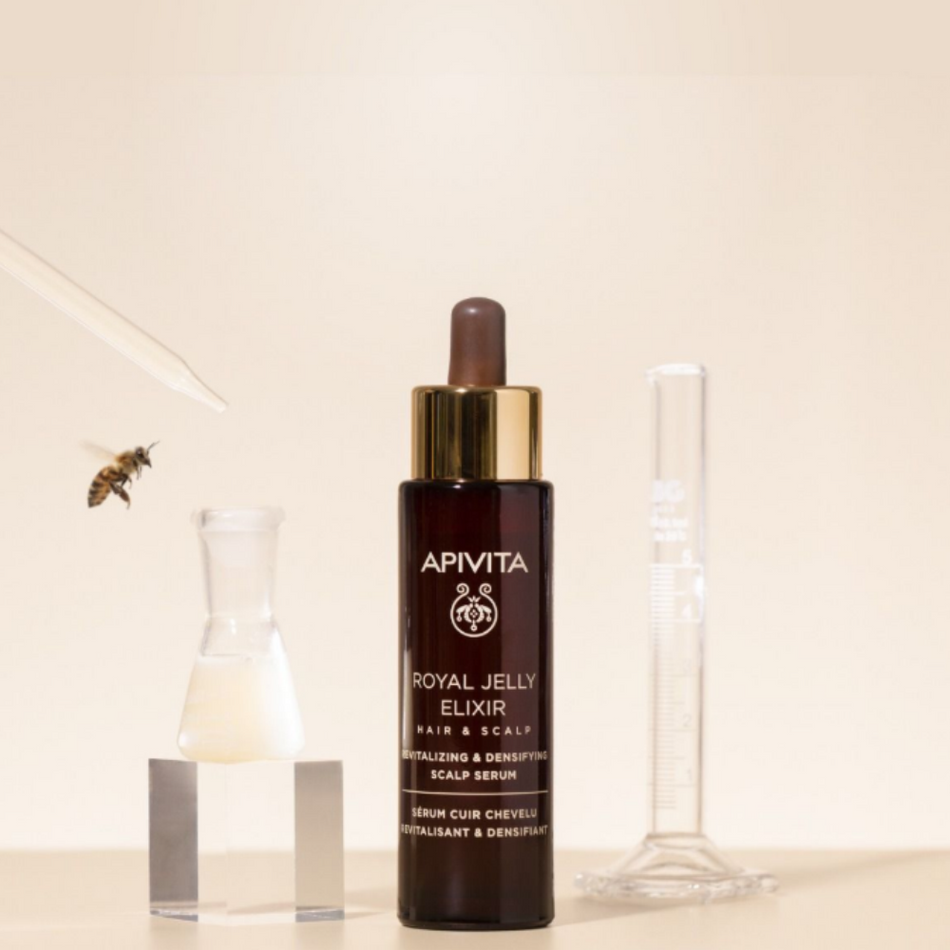 Apivita Royal Jelly Elixir Revitalizing & Densifying Scalp Serum 50ml- Lillys Pharmacy and Health Store
