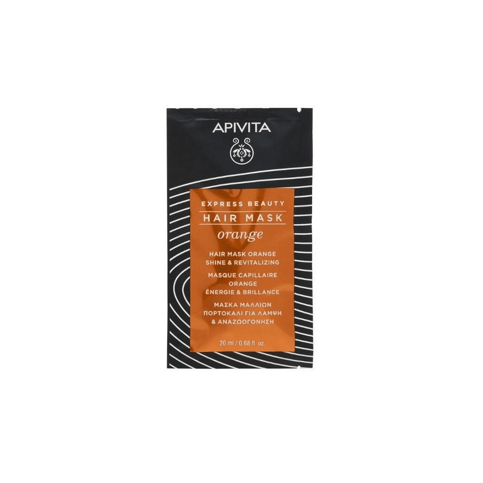 Apivita Shine & Revitalizing Hair Mask - Orange 20ml- Lillys Pharmacy and Health Store