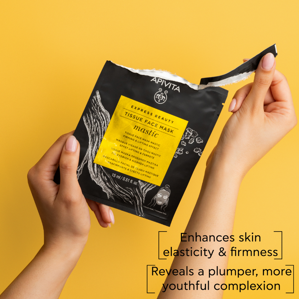 Apivita Tissue Face Mask- Mastic Firming & Lifting Effect 15ml- Lillys Pharmacy and Health Store
