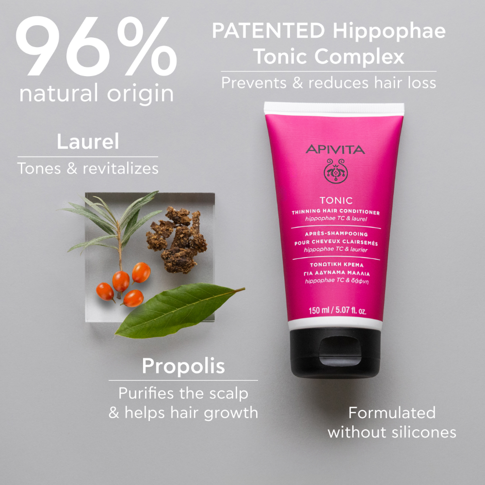 Apivita Tonic Conditioner For Thinning Hair 150ml- Lillys Pharmacy and Health Store