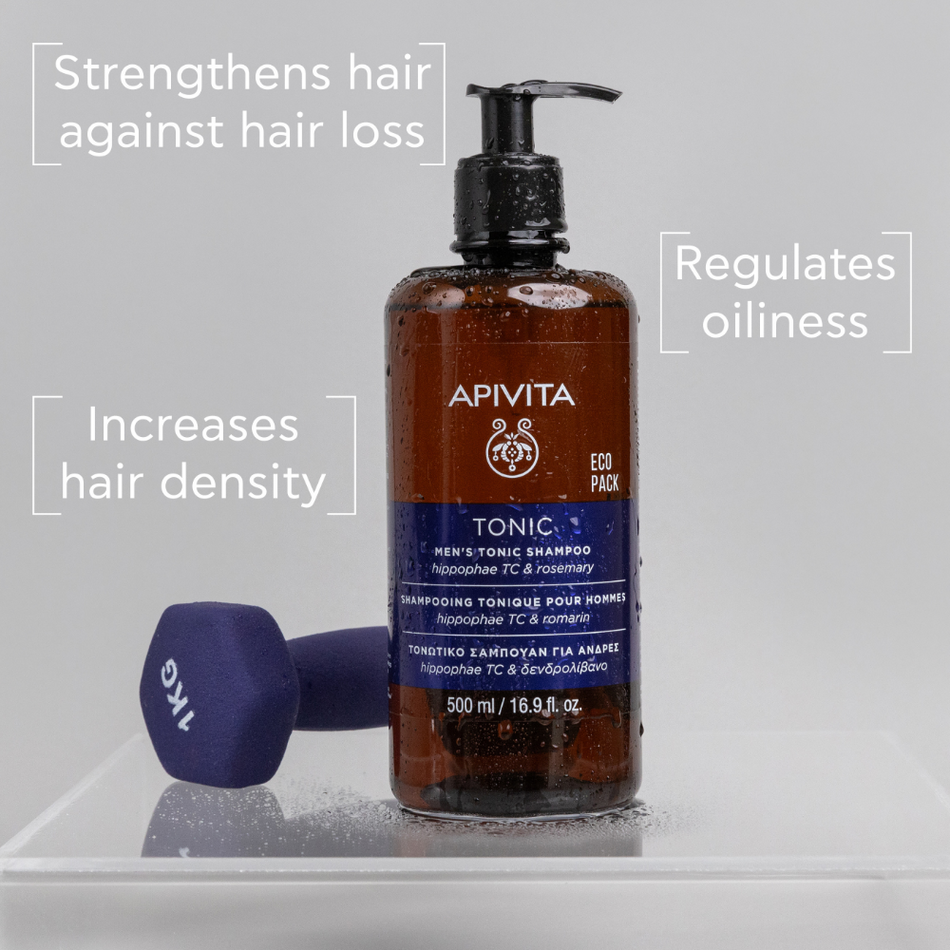 Apivita Tonic Hair Care Men's Tonic Shampoo 500ml- Lillys Pharmacy and Health Store