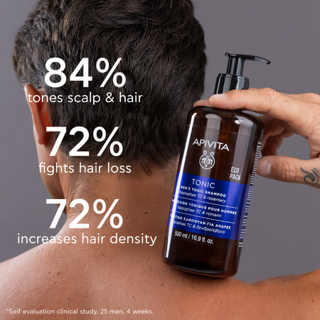 Apivita Tonic Hair Care Men's Tonic Shampoo 500ml- Lillys Pharmacy and Health Store