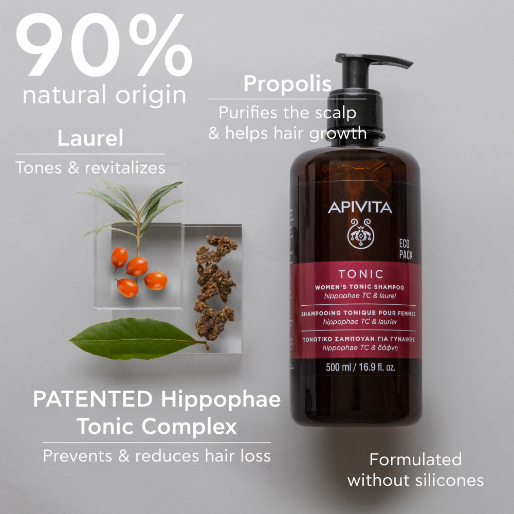 Apivita- Tonic Women's Shampoo 500ml- Lillys Pharmacy and Health Store