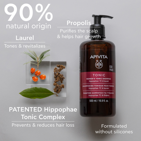 Apivita- Tonic Women's Shampoo 500ml- Lillys Pharmacy and Health Store