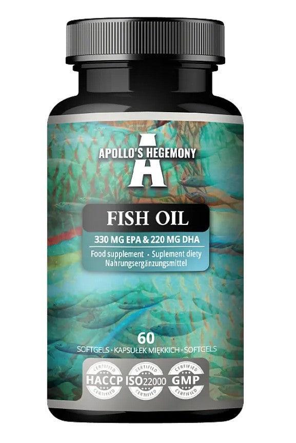 Apollo's Hegemony Fish Oil, 330mg EPA & 220mg DHA 60 softgels- Lillys Pharmacy and Health Store