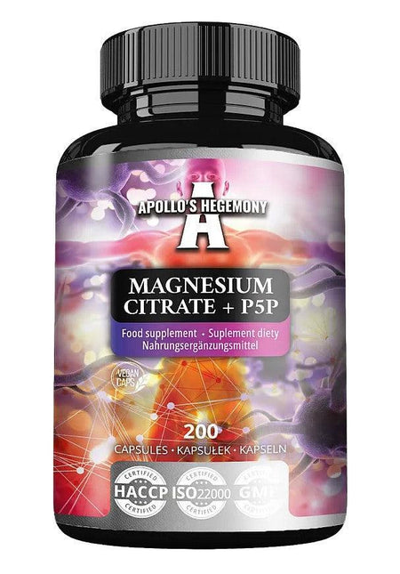 Apollo's Hegemony Magnesium Citrate + P5P 200 caps- Lillys Pharmacy and Health Store