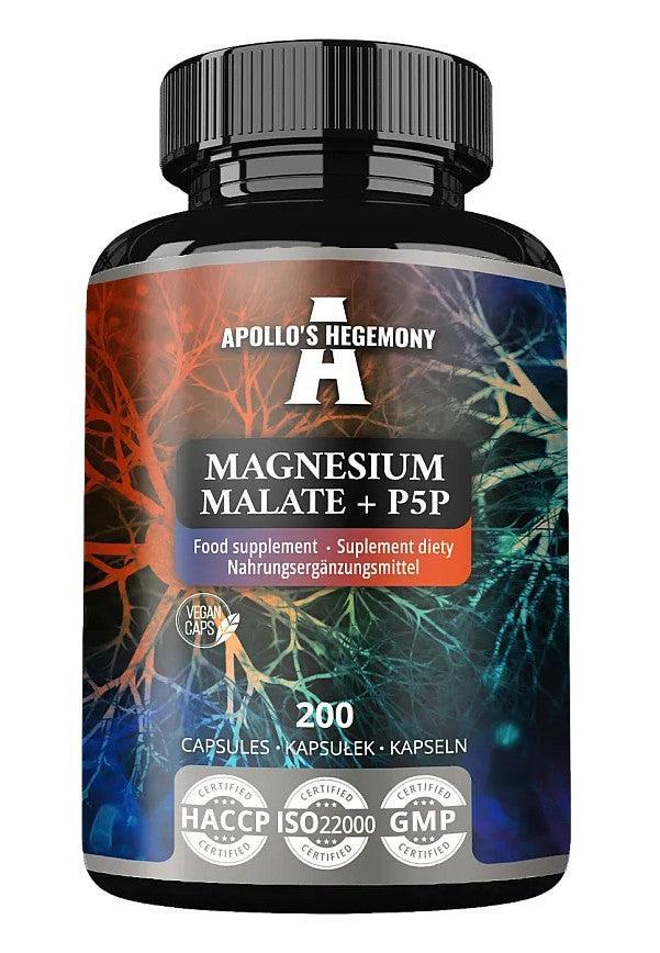 Apollo's Hegemony Magnesium Malate + P5P 200 caps- Lillys Pharmacy and Health Store