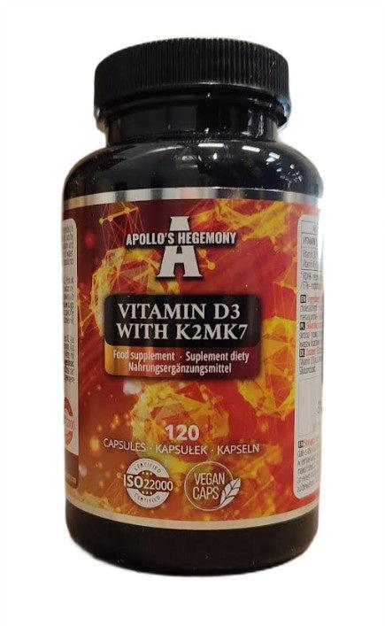 Apollo's Hegemony Vitamin D3 with K2 MK7 120 vcaps- Lillys Pharmacy and Health Store