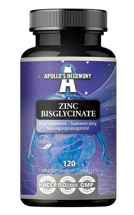 Apollo's Hegemony Zinc Bisglycinate 120 tablets- Lillys Pharmacy and Health Store