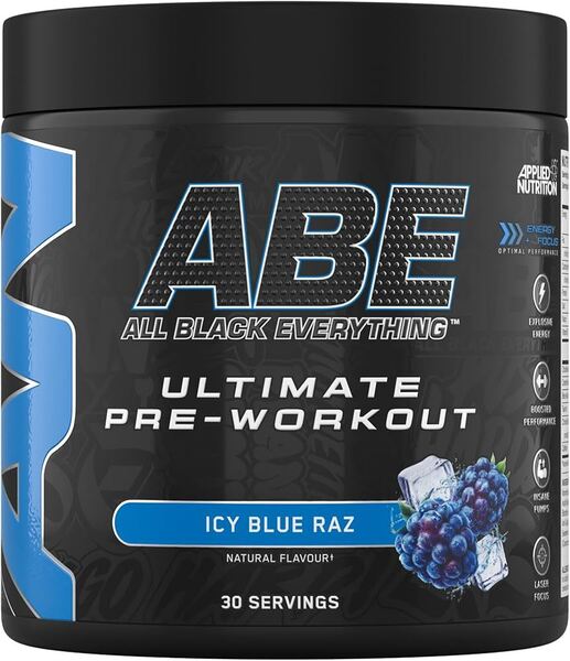 Applied Nutrition ABE All Black Everything, Icy Blue Raz 375g- Lillys Pharmacy and Health Store