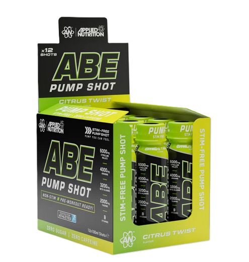 Applied Nutrition ABE Pump Shot, Citrus Twist 12 x 100 ml- Lillys Pharmacy and Health Store