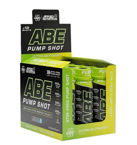 Applied Nutrition ABE Pump Shot, Citrus Twist 12 x 100 ml- Lillys Pharmacy and Health Store