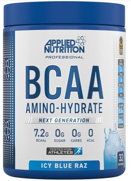 Applied Nutrition BCAA AminoHydrate, Icy Blue Raz (EAN 634158771057) 450g- Lillys Pharmacy and Health Store