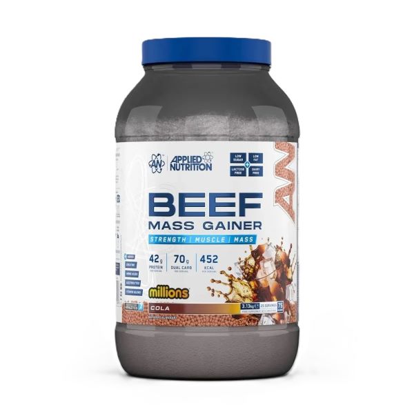 Applied Nutrition Beef Mass Gainer, Millions Cola 3130g- Lillys Pharmacy and Health Store