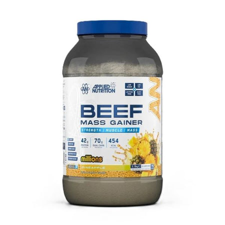 Applied Nutrition Beef Mass Gainer, Millions Pineapple 3130g- Lillys Pharmacy and Health Store