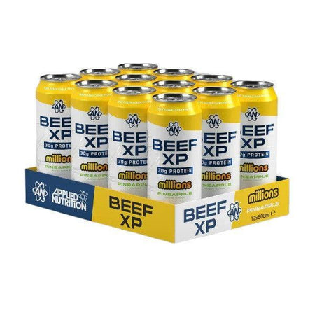 Applied Nutrition Beef XP Cans, Millions Pineapple 12 x 500 ml- Lillys Pharmacy and Health Store