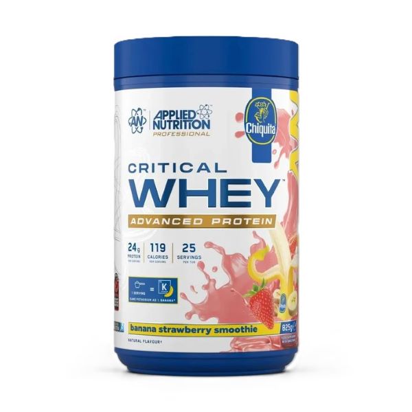 Applied Nutrition Critical Whey, Banana Strawberry Smoothie 825g- Lillys Pharmacy and Health Store
